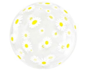 BALON AQUA KRYSZTAŁOWY STOKROTKI 51CM