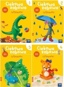 CIEKAWA ZABAWA 4-LATKI KARTY PRACY CZ. 1-4 2021 NE