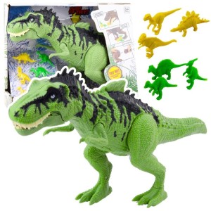 DINOZAUR Z MAŁYMI FIGURKAMI RUCHOMY I Z DŹWIĘKIEM