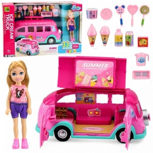 LODZIARNIA FOOD TRUCK LALKA + AUTKO 33EL, LEANTOYS