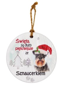 ZAWIESZKA CERAMICZNA BOŻE NARODZENIE SZNAUCER