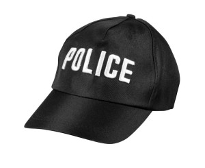 CZAPKA Z DASZKIEM POLICJA CZARNA