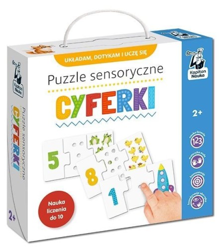 Kapitan Nauka. Puzzle sensoryczne. Cyferki