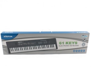 KEYBOARD MUZYCZNY B/O Z MIKROFONEM 61 KLAWISZY