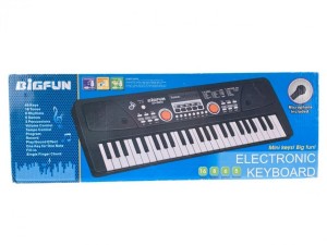 KEYBOARD MUZYCZNY B/O Z MIKROFONEM 49 KLAWISZY