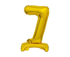 BALON FOLIOWY B&C CYFRA 7 STOJĄCY ZŁOTY 38CM