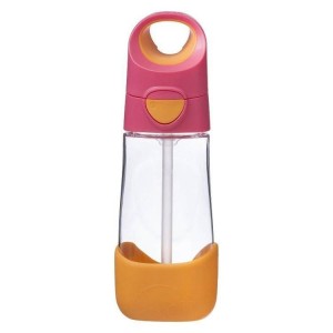 BUTELKA TRITANOWA ZE SŁOMKĄ STRAWBERRY SHAKE 450ML