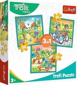 PUZZLE 3W1 POZNAJ TREFLIKI TREFL, TREFL