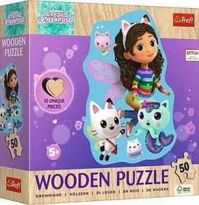 PUZZLE 50 KONTUROWE WESOŁA GABBY TREFL, TREFL