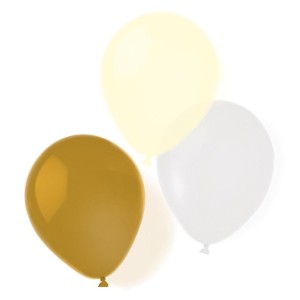 BALONY LATEKSOWE GOLD BRUSH 25,4CM/10 8SZT.