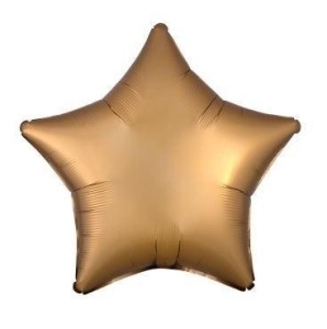 BALON FOLIOWY LUSTRE SATYNOWY ZŁOTY GWIAZDA 48CM