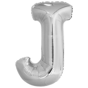 BALON FOLIOWY LITERA J SREBRNA 58X86CM