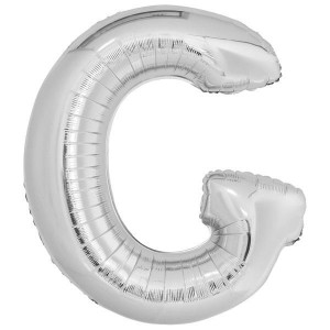 BALON FOLIOWY LITERA G SREBRNA 74X86CM