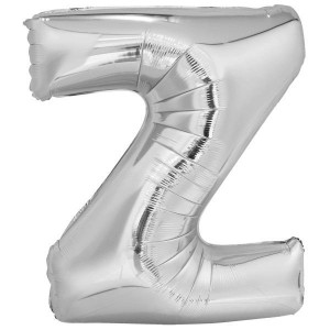 BALON FOLIOWY LITERA Z SREBRNA 60X86CM