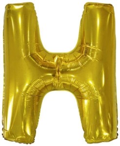 BALON FOLIOWY LITERA H ZŁOTA 67X86CM
