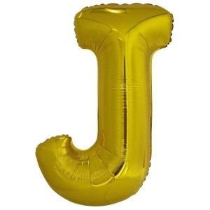 BALON FOLIOWY LITERA J ZŁOTA 58X86CM