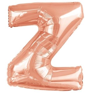BALON FOLIOWY LITERA Z RÓŻOWE ZŁOTO 60X86CM