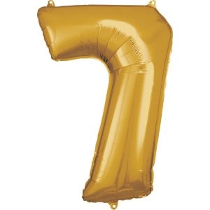 BALON FOLIOWY CYFRA 7 ZŁOTA 57X86CM