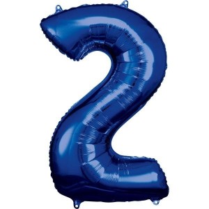 BALON FOLIOWY CYFRA 2 NIEBIESKA 57X86CM