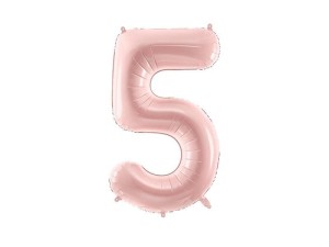 BALON FOLIOWY CYFRA 5 72CM JASNY RÓŻOWY