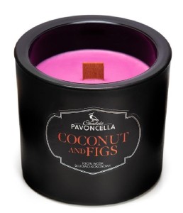 ŚWIECZKA SOJOWA COCONUT AND FIGS CZARNA 170G