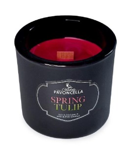 ŚWIECZKA SOJOWA SPRING TULIP CZARNA 170G