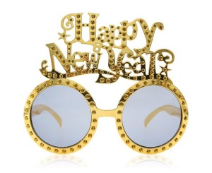 OKULARY HAPPY NEW YEAR ZŁOTE