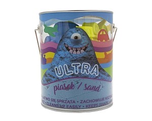 ULTRA PIASEK 900G NIEBIESKI + 4 FOREMKI POJAZDY
