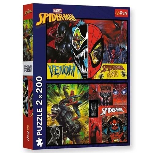 Puzzle 2x200 Dzień i noc Spidermana TREFL, Trefl