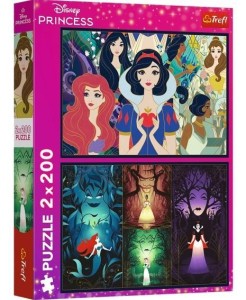 PUZZLE 2X200 CZARUJĄCE KSIĘŻNICZKI TREFL, TREFL