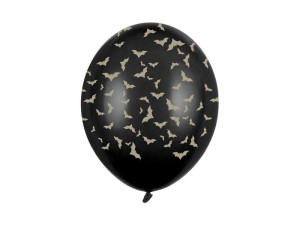 BALONY NIETOPERZE PASTEL BLACK 30CM 6SZT
