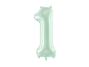 BALON FOLIOWY CYFRA 1 ZIELEŃ 72CM