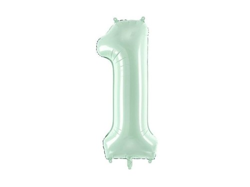 Balon foliowy cyfra 1 zieleń 72cm