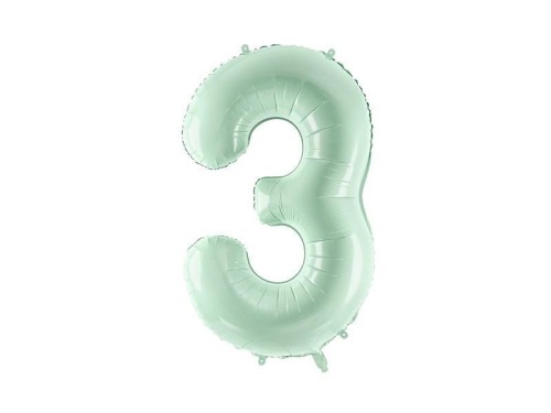 Balon foliowy cyfra 3 72cm zielony