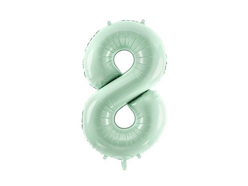 Balon foliowy cyfra 8 72cm zielony