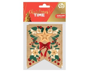 GIRLANDA MERRY CHRISTMAS LISTKI 10X13CM 250CM