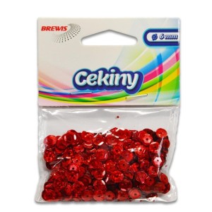 CEKINY HOLOGRAMOWE H 20 CZERWONY