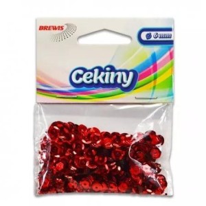 CEKINY BŁYSZCZĄCE B 120 CZERWONY