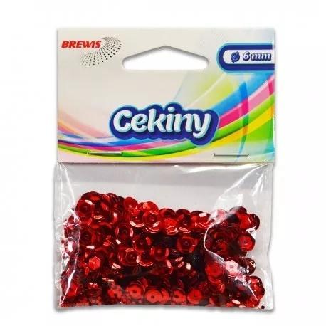 Cekiny błyszczące B 120 czerwony
