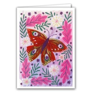 KARNET CZERWONY MOTYL