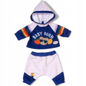 BABY BORN - JOGGING SUIT NAVY 43CM, ZAPF