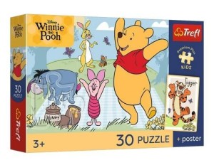 PUZZLE 30 DISNEY KUBUŚ PUCHATEK + PLAKAT TREFL