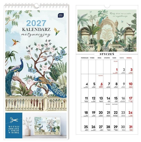 Kalendarz 2027 motywacyjny 22x46cm Orient