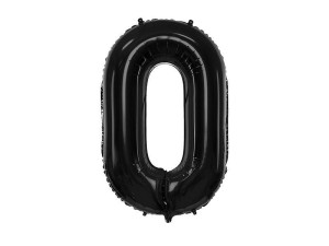 BALON FOLIOWY 0 86CM CZARNY 86CM
