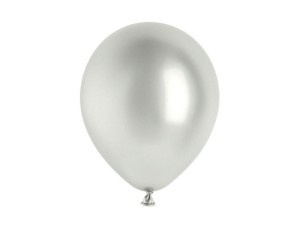 BALONY GLOSSY SREBRNY 30CM 50SZT