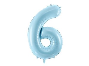 BALON FOLIOWY 6 JASNY NIEBIESKI 86CM