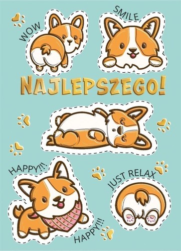 Karnet B6 Corgiowy