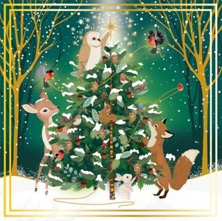 Karnet KW Boże Narodzenie - Jade Animals