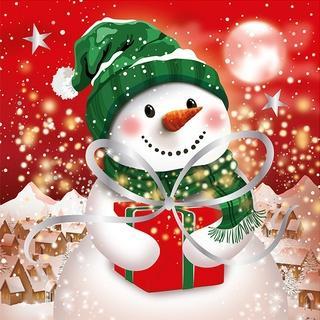 Karnet KW Boże Narodzenie - Christmas Snowman