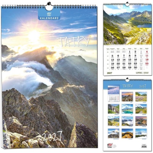 Kalendarz 2027 13 planszowy Tatry